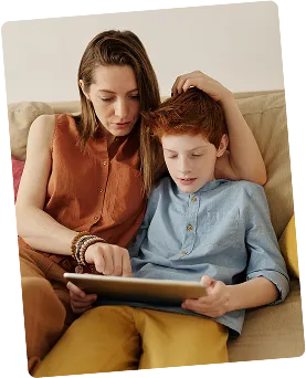 Family reading together